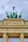 Germany, Berlin. Brandenburg Gate. Copper chariot with horses statue. Art Print